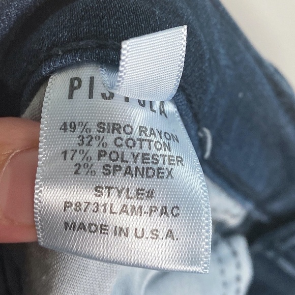 Pistola Indigo Wash Raw Hem Skinny Jeans - Picture 4 of 5